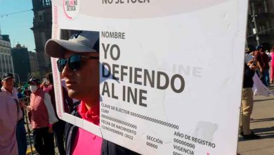 La concentración para defender al INE