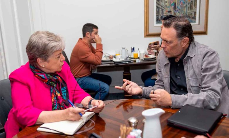 Mauricio Kuri con la canciller Alicia Bárcena