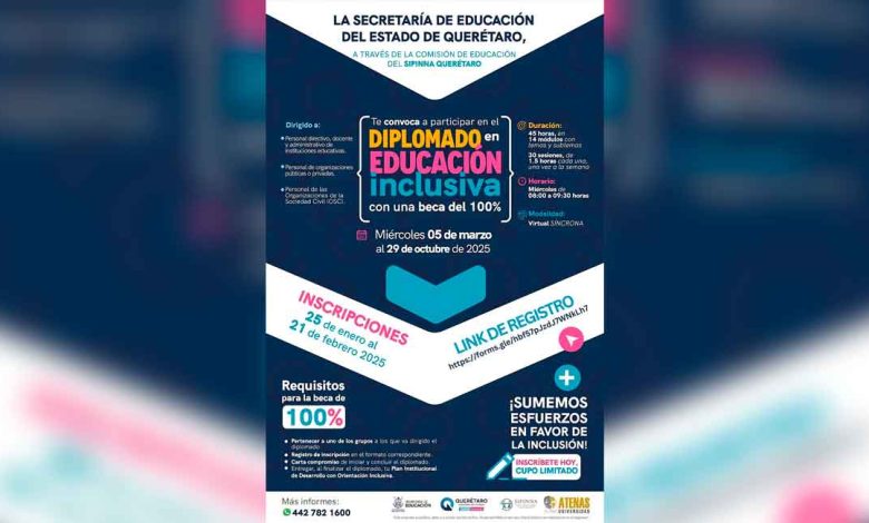 Ofrece SEDEQ diplomado en Educación Inclusiva