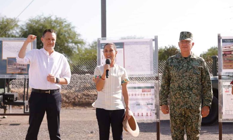Claudia Sheinbaum y Mauricio Kuri encabezan el inicio de las obras del tren México