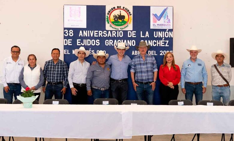 Preside Rodrigo Monsalvo la conmemoración del 38 aniversario de la Unión de Ejidos Graciano