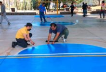 Voluntariado de Marcozer rehabilita canchas de Plan Vida