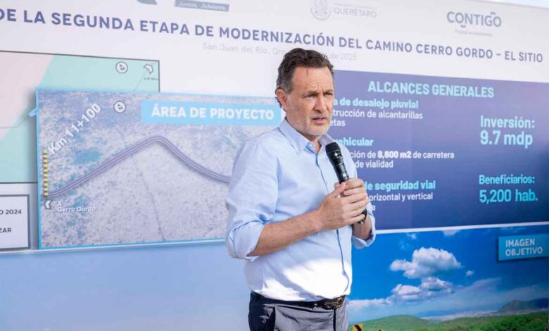 Anuncia Gobernador Kuri la segunda etapa del camino Cerro Gordo-El Sitio